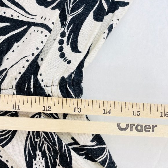 Who What Wear Women's Top Small Linen Half Sleeve Peplum Shirt Floral Print New - Picture 9 of 11